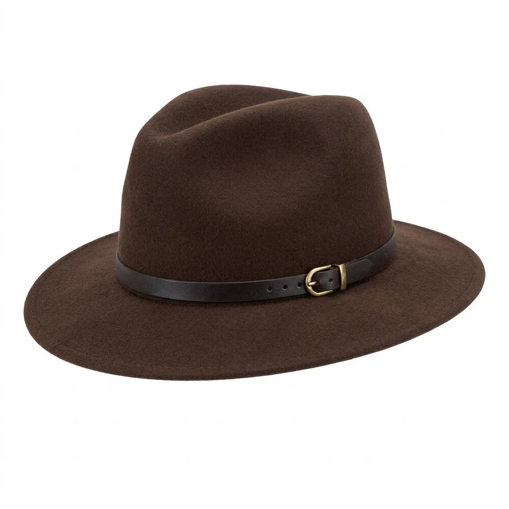 Henschel Hat Co brown felt hat with leather band